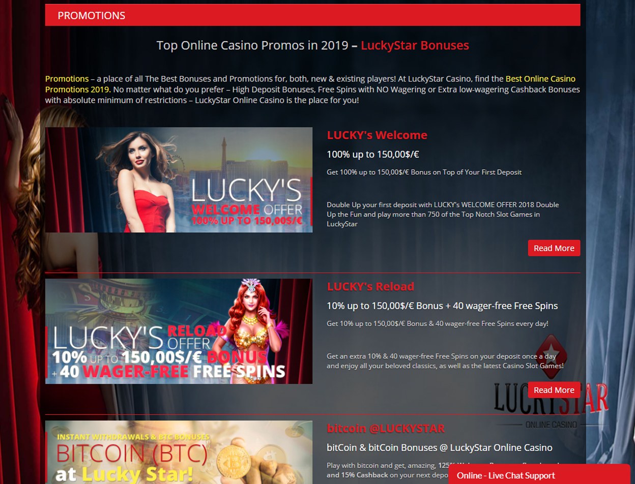 Luckystar Casino Review Best Bitcoin Slots - 